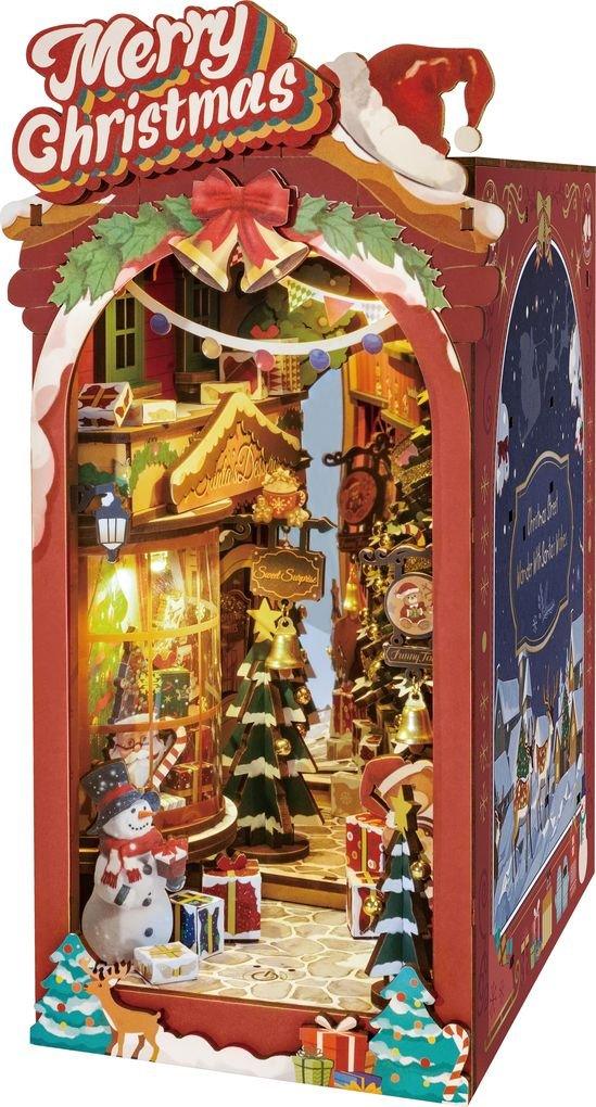 Rolife Book Nook Christmas Street TGC06 Robotime Bausatz Holz Weihnachten - NerdMania