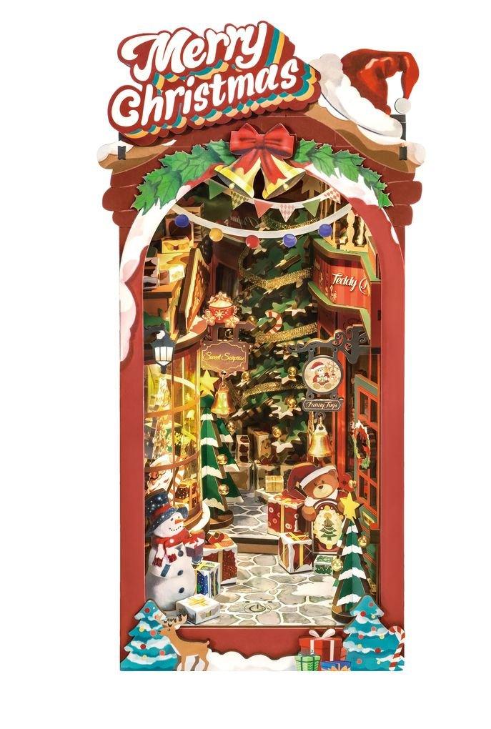 Rolife Book Nook Christmas Street TGC06 Robotime Bausatz Holz Weihnachten - NerdMania