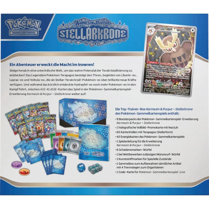 Pokémon Karmesin & Purpur Stellarkrone Top Trainer Box Sammelkarten TCG