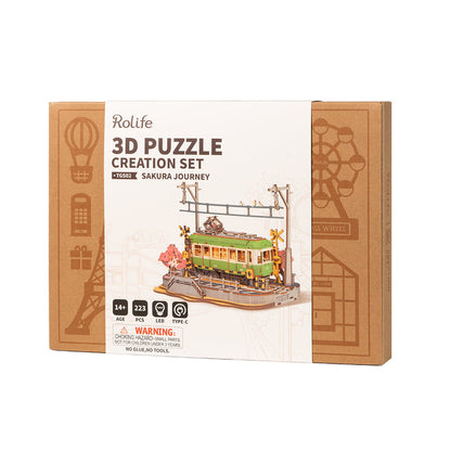 Rolife Sakura Reise 3D Holzpuzzle TGS02 3D Puzzle Bausatz