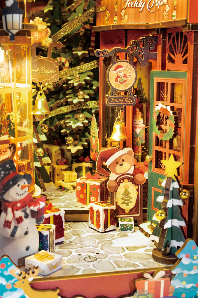 Rolife Book Nook Christmas Street TGC06 Robotime Bausatz Holz Weihnachten