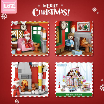 LOZ 1223 Weihnachtshaus Bausatz Bausteine Bricks Christmas House