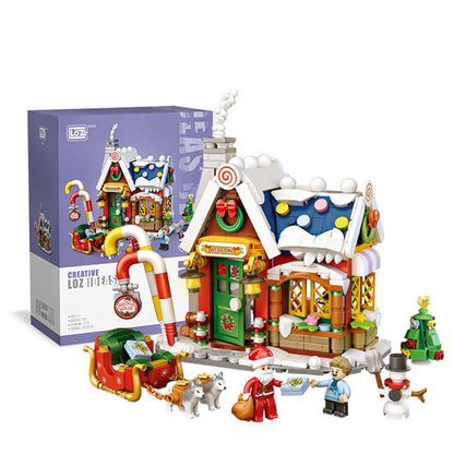 LOZ 1223 Weihnachtshaus Bausatz Bausteine Bricks Christmas House