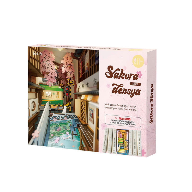 Rolife Sakura Densya DIY Book Nook Regaleinsatz-Set TGB01 Holzbausatz