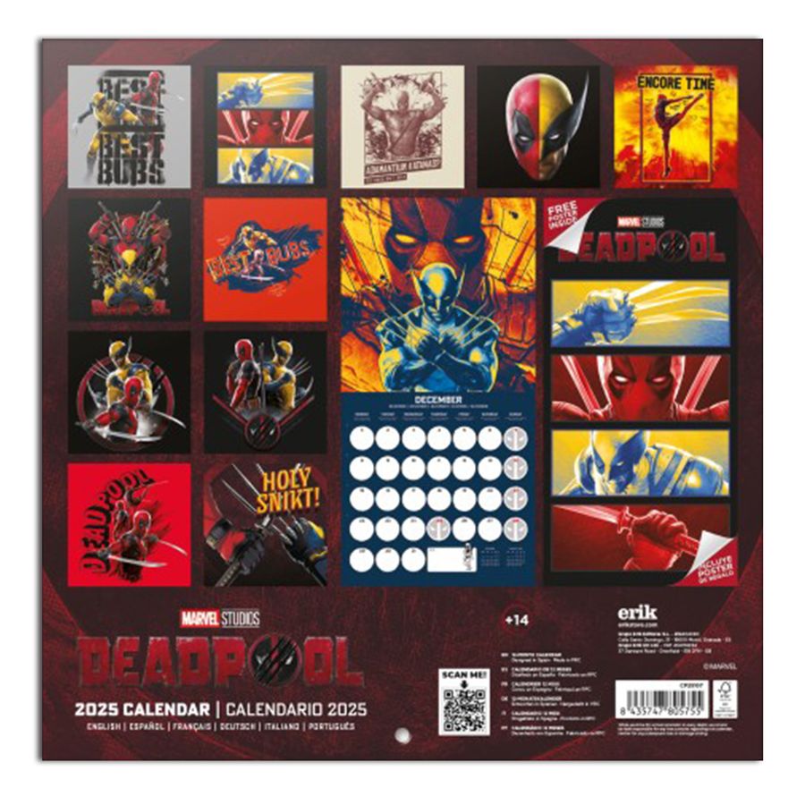 Marvel Deadpool Kalender 2025 Merchandise Fanartikel must have