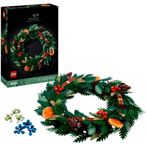 LEGO 10340 Icons Weihnachtskranz Bausteine Bricks Bausatz