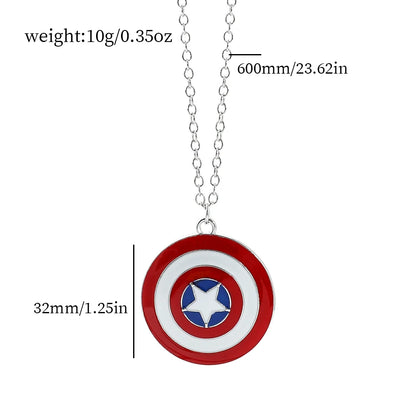 Marvel Superheroes Captain America's Schild Halskette Disney Geek Merchandise Geschenk