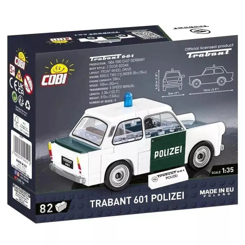 Cobi 24541: Trabant 601 Polizei Youngtimer Collection Bausatz 82 Teile - NerdMania