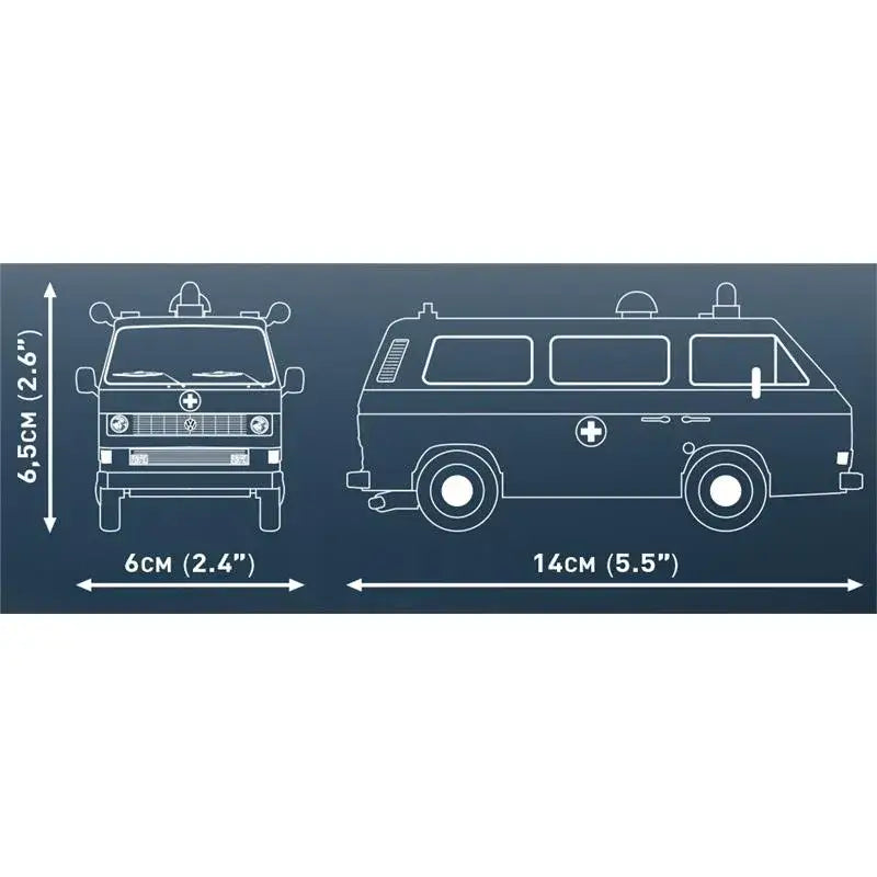 Cobi 24636 Volkswagen T3 Krankenwagen Action Town Bausteine Bricks