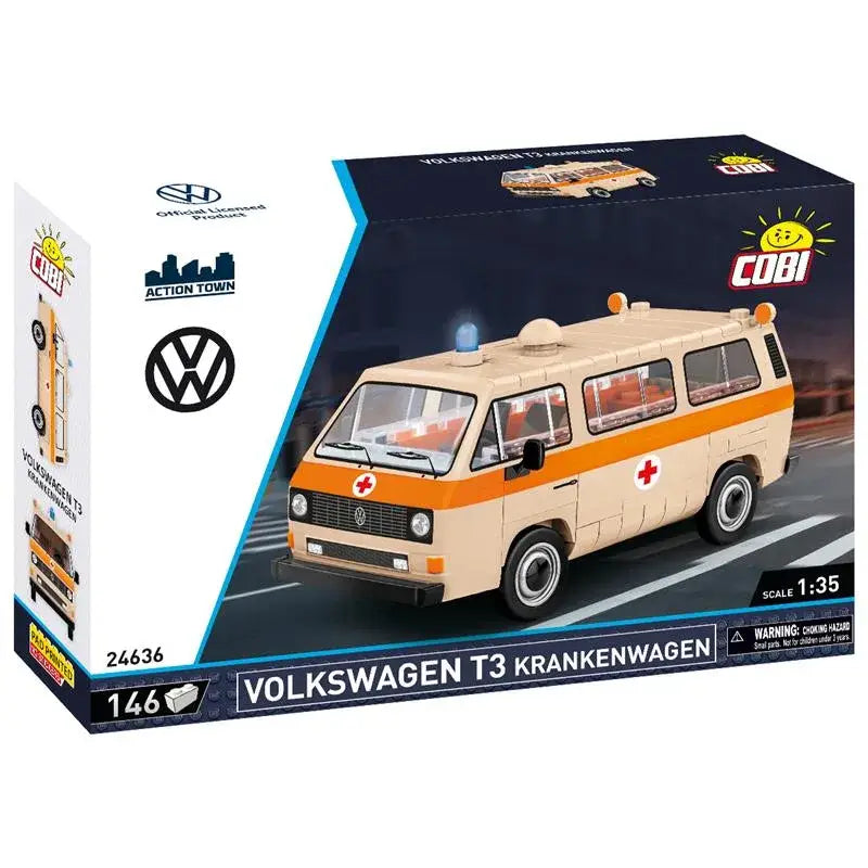 Cobi 24636 Volkswagen T3 Krankenwagen Action Town Bausteine Bricks