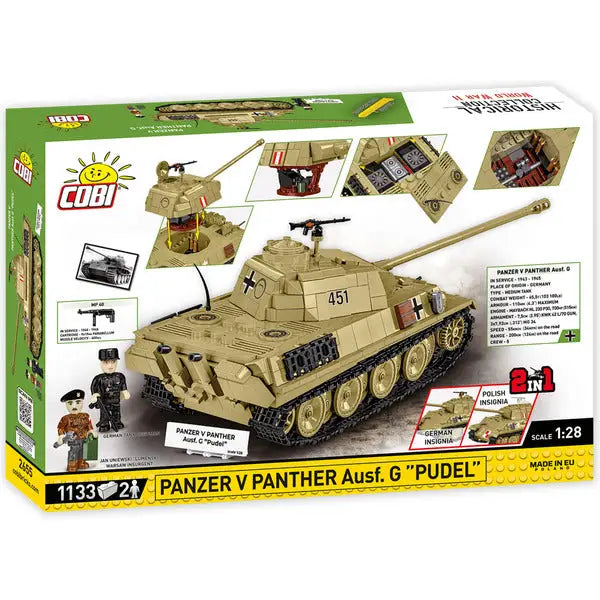 COBI 2655 Panzer V Panther Ausf. G ’Pudel’ Historical Collection Bausteine