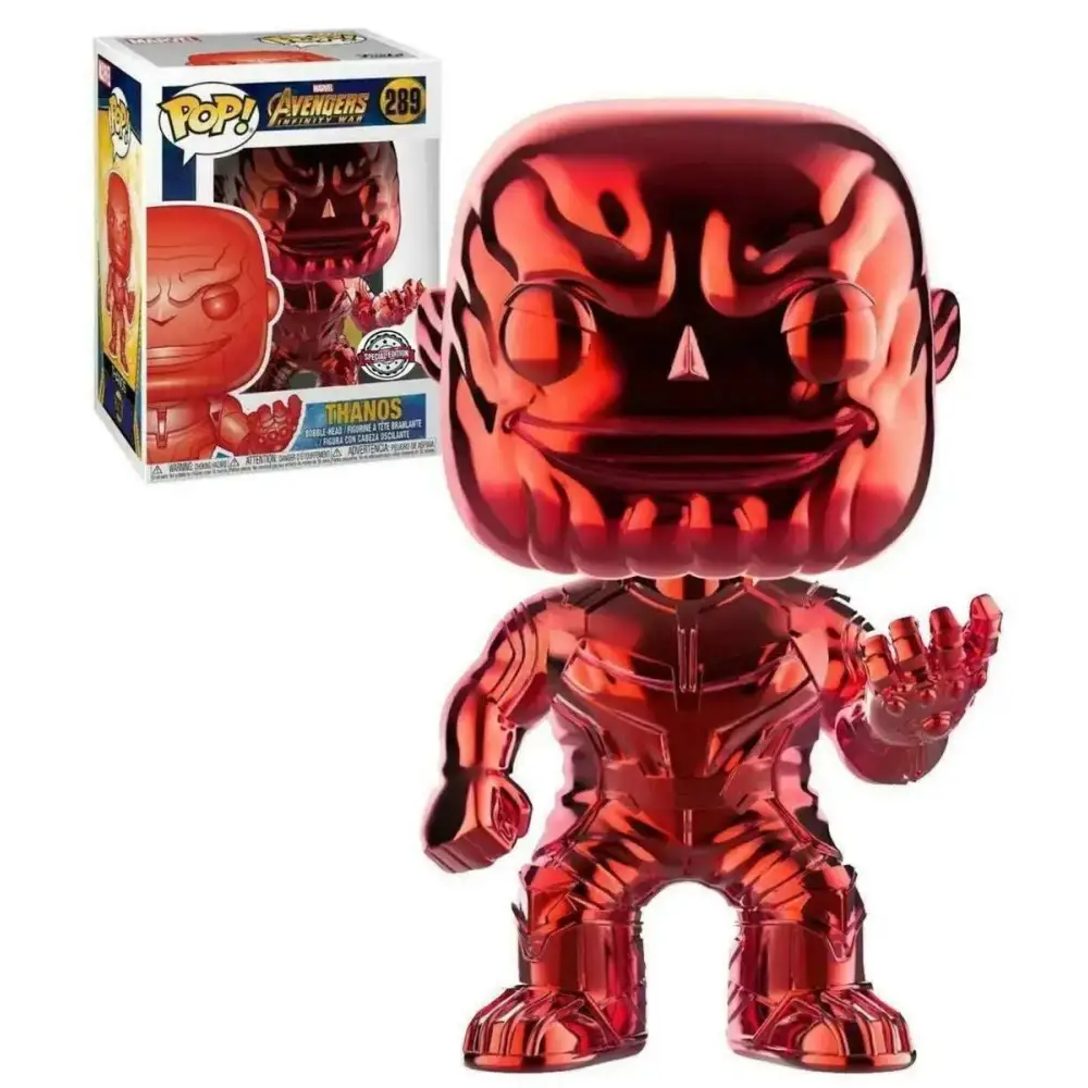 FUNKO POP Marvel Avengers #289 Thanos rot Chrom Vinyl Figur NEU - NerdMania