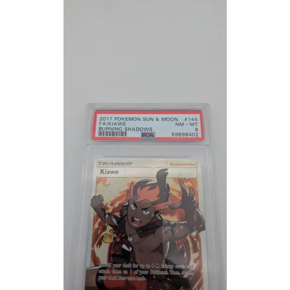 Kiawe Full Art 144/147 Pokémon Sonne & Mond: Nacht in Flammen PSA 8 NM-MT ENG Sammelkarte TCG NerdMania