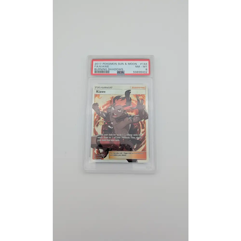 Kiawe Full Art 144/147 Pokémon Sonne & Mond: Nacht in Flammen PSA 8 NM-MT ENG Sammelkarte TCG NerdMania