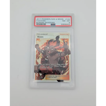 Kiawe Full Art 144/147 Pokémon Sonne & Mond: Nacht in Flammen PSA 8 NM-MT ENG Sammelkarte TCG NerdMania