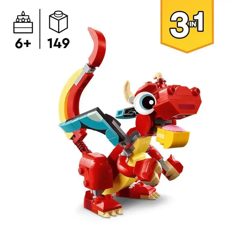 LEGO CREATOR: Roter Drache (31145) Bausteine Bricks Bausatz - NerdMania