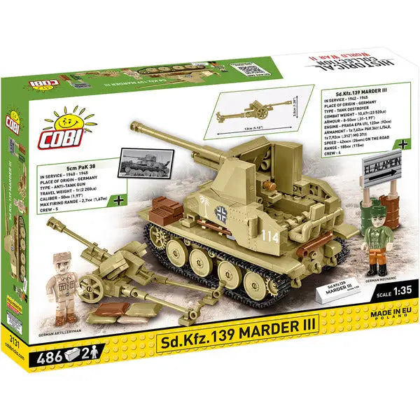 Cobi 3131 Sd.Kfz.139 Marder III Historical Collection Bausteine NerdMania