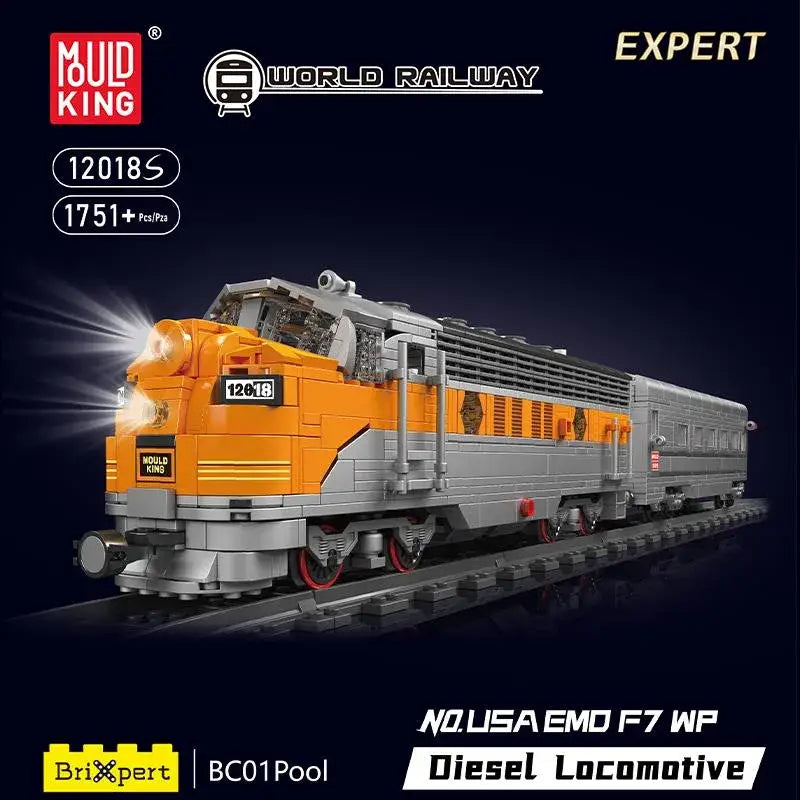 Mould King 12018S USA EMD F7 WP Power Functions Bausteine Bricks