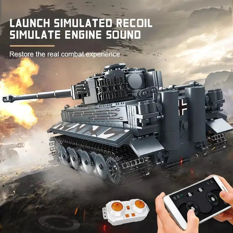 Mould King 20014S Tiger Panzer Power Functions Bausteine Bricks WWII