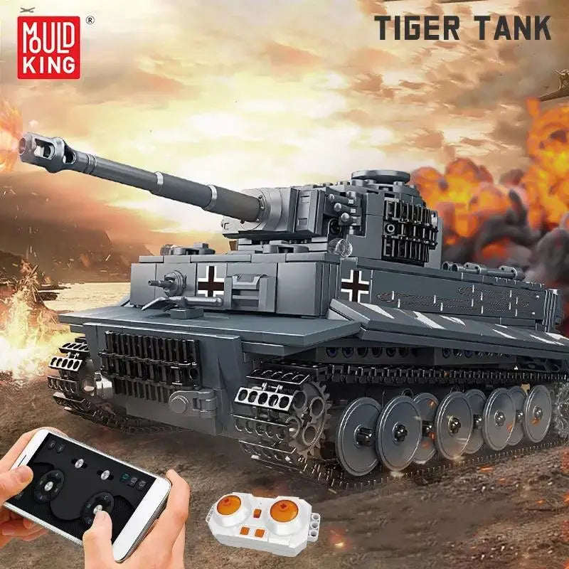 Mould King 20014S Tiger Panzer Power Functions Bausteine Bricks WWII