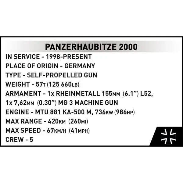 Cobi 2628 Panzerhaubitze 2000 Armed Forces Bausteine NerdMania