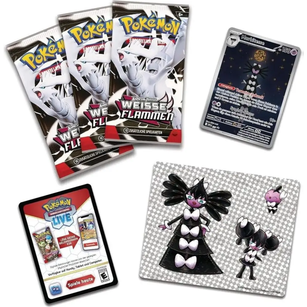 Pokémon Karmesin & Purpur Weiße Flammen Tech Sticker Kollektion Deutsch TCG Sammelkarten NerdMania
