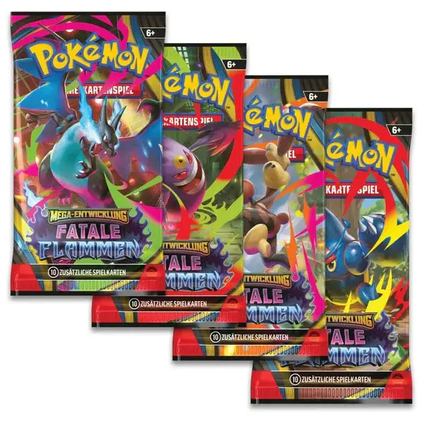 Pokémon Mega-Entwicklung Fatale Flammen ME02 Booster Pack TCG Sammelkarten NerdMania