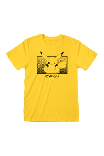 Pokémon T-Shirt Pikachu Katakana Bekleidung Merch - NerdMania
