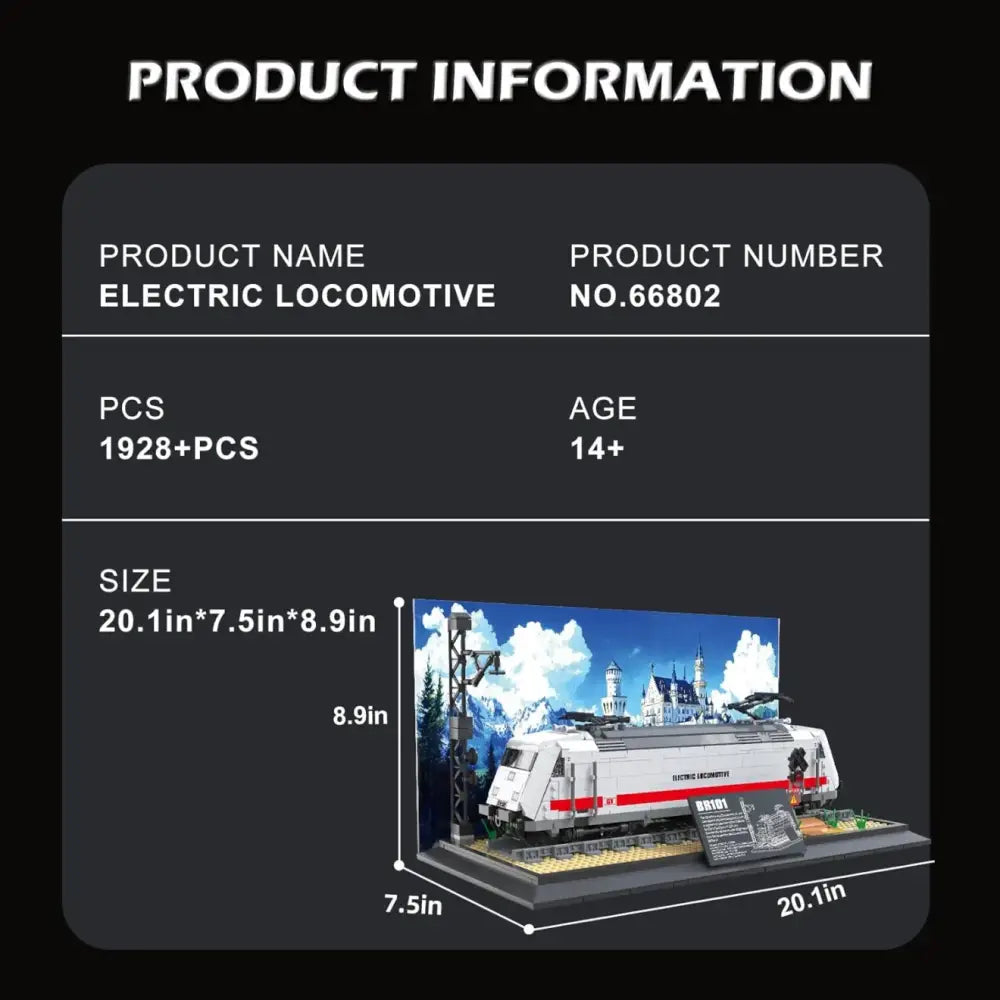 Reobrix 66802 Br101 E-Lok Eisenbahn Bausteine Bricks