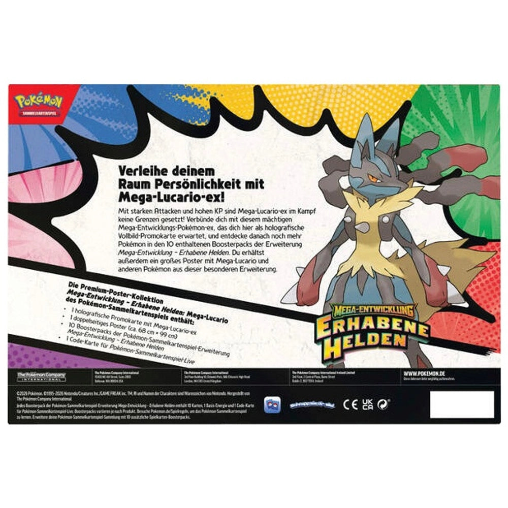 Pokémon Erhabene Helden Mega Lucario Premium Poster Collection Sammelkarten NerdMania