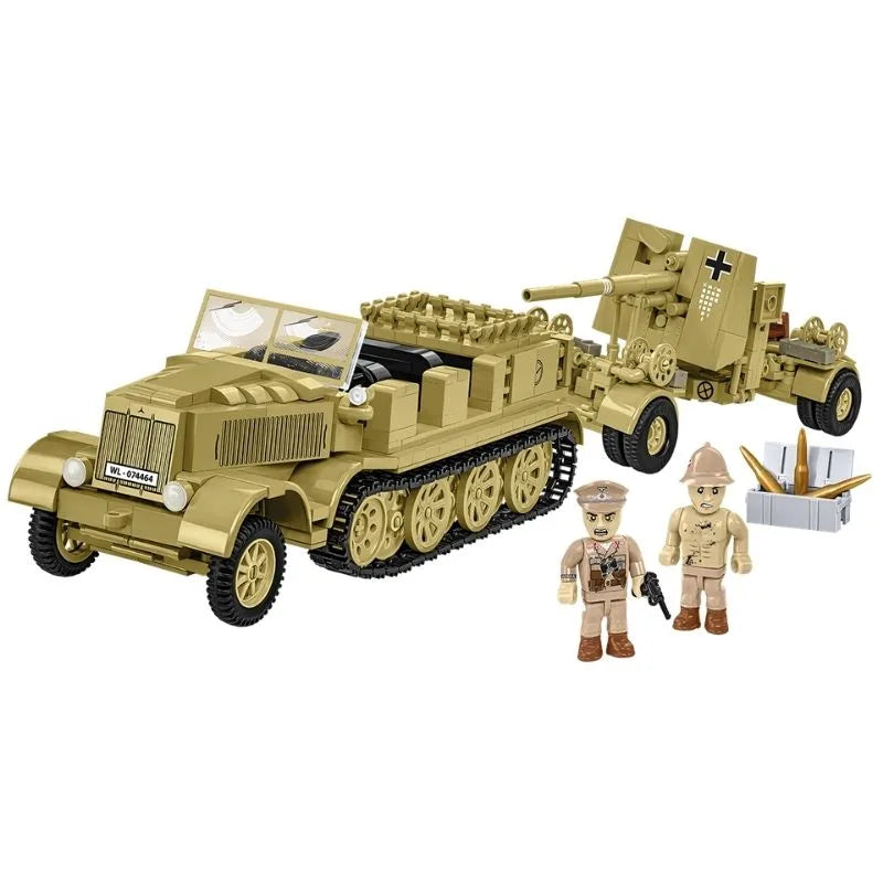 Cobi 3143 Sd.Kfz.8 Towing 8,8cm FLAK 36 WWII Klemmbausteine NerdMania