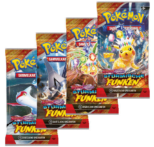 Pokémon Karmesin und Purpur Stürmische Funken Booster Pack Deutsch NerdMania