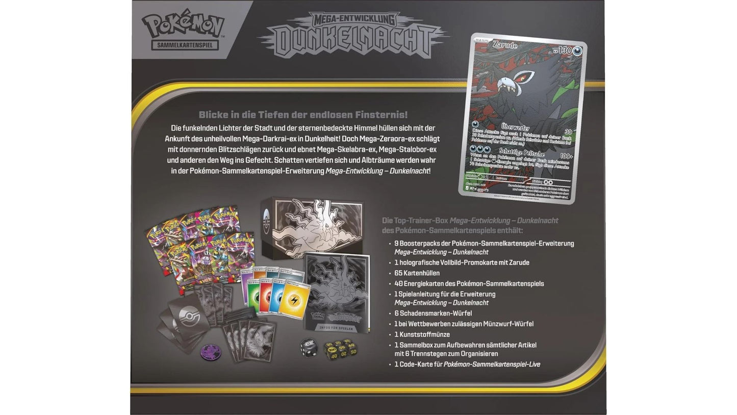Pokémon Mega-Entwicklung Dunkelnacht Top Trainer Box ME05 Deutsch Sammelkarten NerdMania