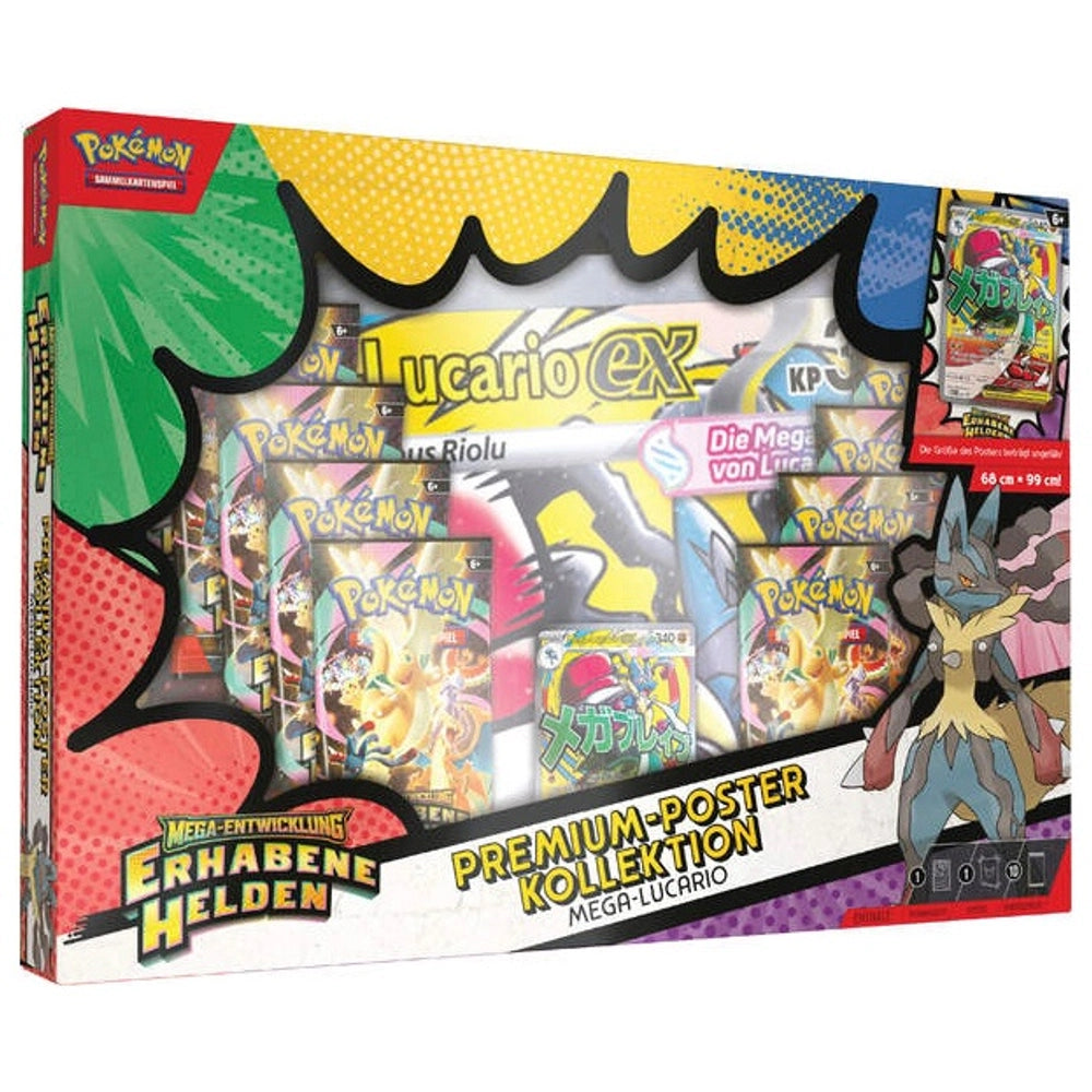 Pokémon Erhabene Helden Mega Lucario Premium Poster Collection Sammelkarten NerdMania