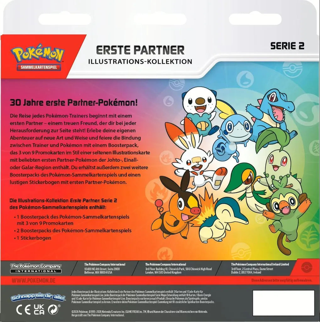 Pokémon Illustrations- Kollektion Erste Partner Serie 2 Deutsch Sammelkarten NerdMania