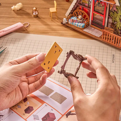 Robotime Rolife A-Frame Cabin - DIY 3D Miniaturhaus Holz Puzzle Architektur Bausatz NerdMania