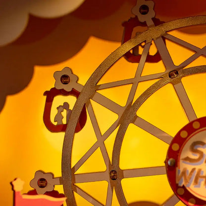 Robotime Rolife Music Dreamer Sunset Carnival - DIY 3D Holz Puzzle Spieluhr mit Licht NerdMania