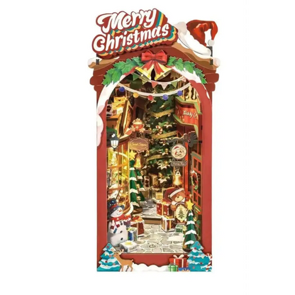 Rolife Book Nook Christmas Street TGC06 Robotime Bausatz Holz Weihnachten - NerdMania