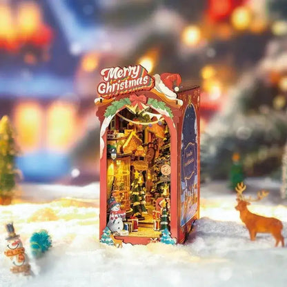 Rolife Book Nook Christmas Street TGC06 Robotime Bausatz Holz Weihnachten - NerdMania