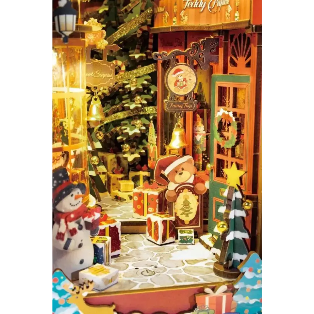 Rolife Book Nook Christmas Street TGC06 Robotime Bausatz Holz Weihnachten - NerdMania
