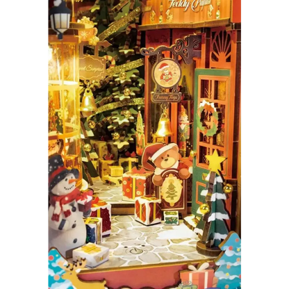 Rolife Book Nook Christmas Street TGC06 Robotime Bausatz Holz Weihnachten - NerdMania