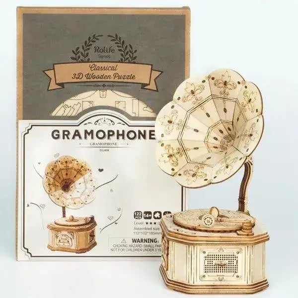 Rolife Grammophon Modell Bausatz 3D-Holzpuzzle TG408 - NerdMania