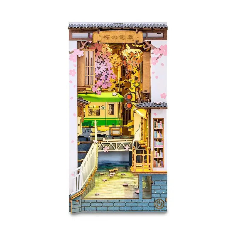 Rolife Sakura Densya DIY Book Nook Regaleinsatz-Set TGB01 Holzbausatz - NerdMania