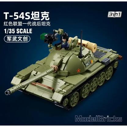 Sluban Building blocks BMP Infantry Fighting Vehicle T54 Medium tank Military tank model NerdMania