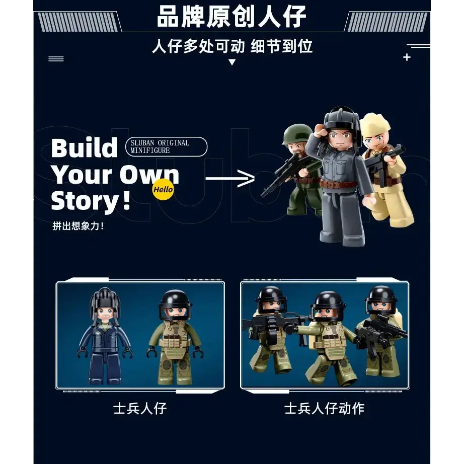 Sluban Building blocks BMP Infantry Fighting Vehicle T54 Medium tank Military tank model NerdMania