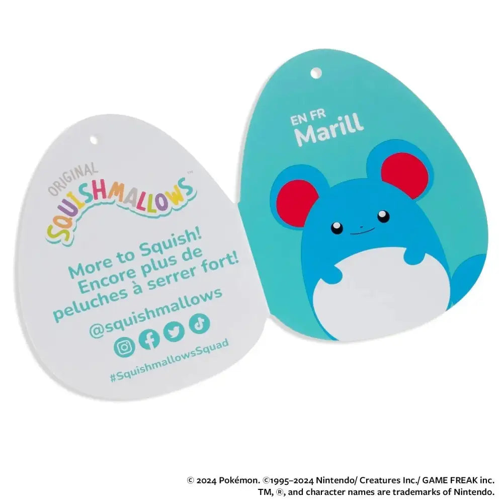 Squishmallows Pokémon Kuscheltier Marill 35 cm Plüschfigur Merch - NerdMania